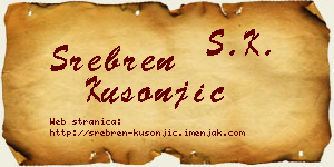 Srebren Kusonjić vizit kartica